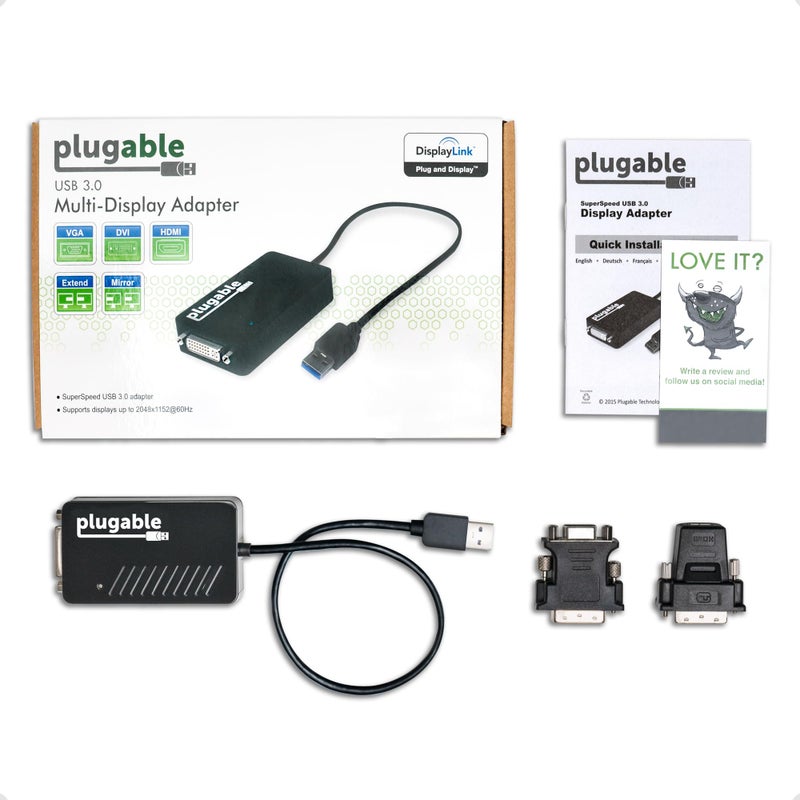 Plugable USB 3.0 to DVI/VGA/HDMI Video Graphics Adapter for Multiple Monitors up to 2048x1152 Supports Windows 11, 10, 8.1, 7, XP, and Mac 10.14+ - Image 5